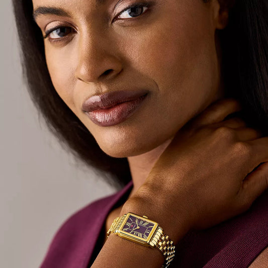 MICHELE - Deco Park 18K Gold-Plated Watch