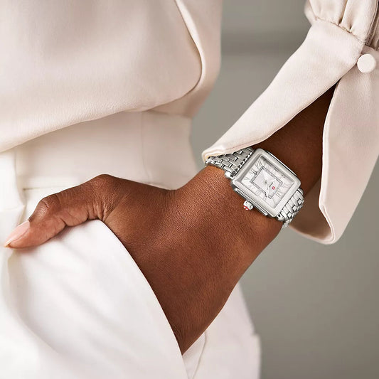 MICHELE - Deco Madison Mid Stainless Steel Diamond Dial Watch