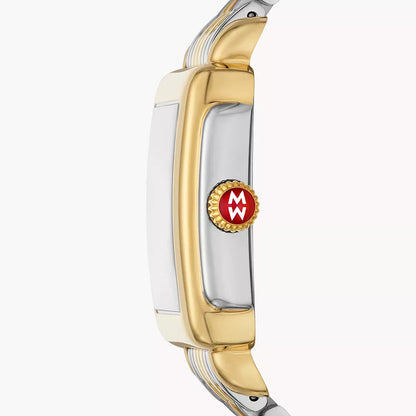 MICHELE - Deco Madison Mid Two-Tone 18K Gold-Plated Diamond Watch