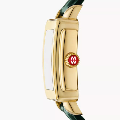 MICHELE - Deco Sport Mid Gold-Plated Leather Watch