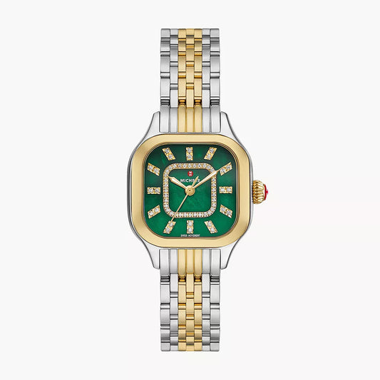 MICHELE - Meggie 18K Two-Tone Gold-Plated Diamond Dial Watch
