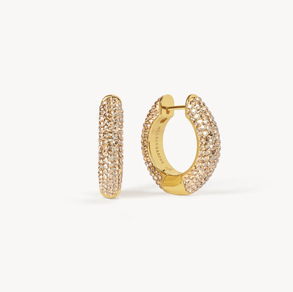 H&B Medium Sparkle Hoop Earrings