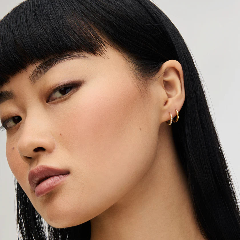 H&B Mini Pavé Hoop Earrings