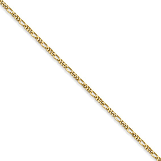 Flat Figaro 14K Yellow Gold Chain FUSE