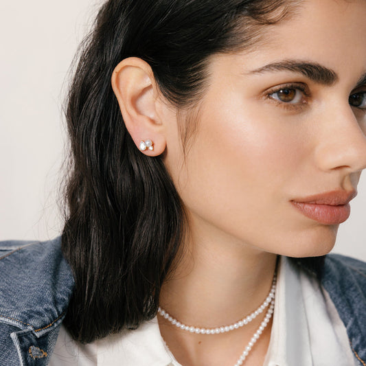 H&B Pearl Cluster Studs