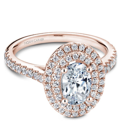 Double Halo Pavé Engagement Ring