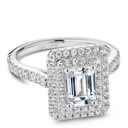 Double Halo Pavé Engagement Ring