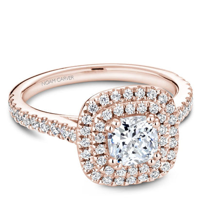 Double Halo Pavé Engagement Ring