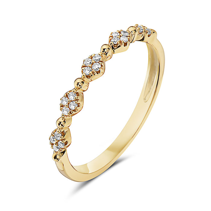 Bassali - "Charlie" Diamond Band in 14K Gold Bassali