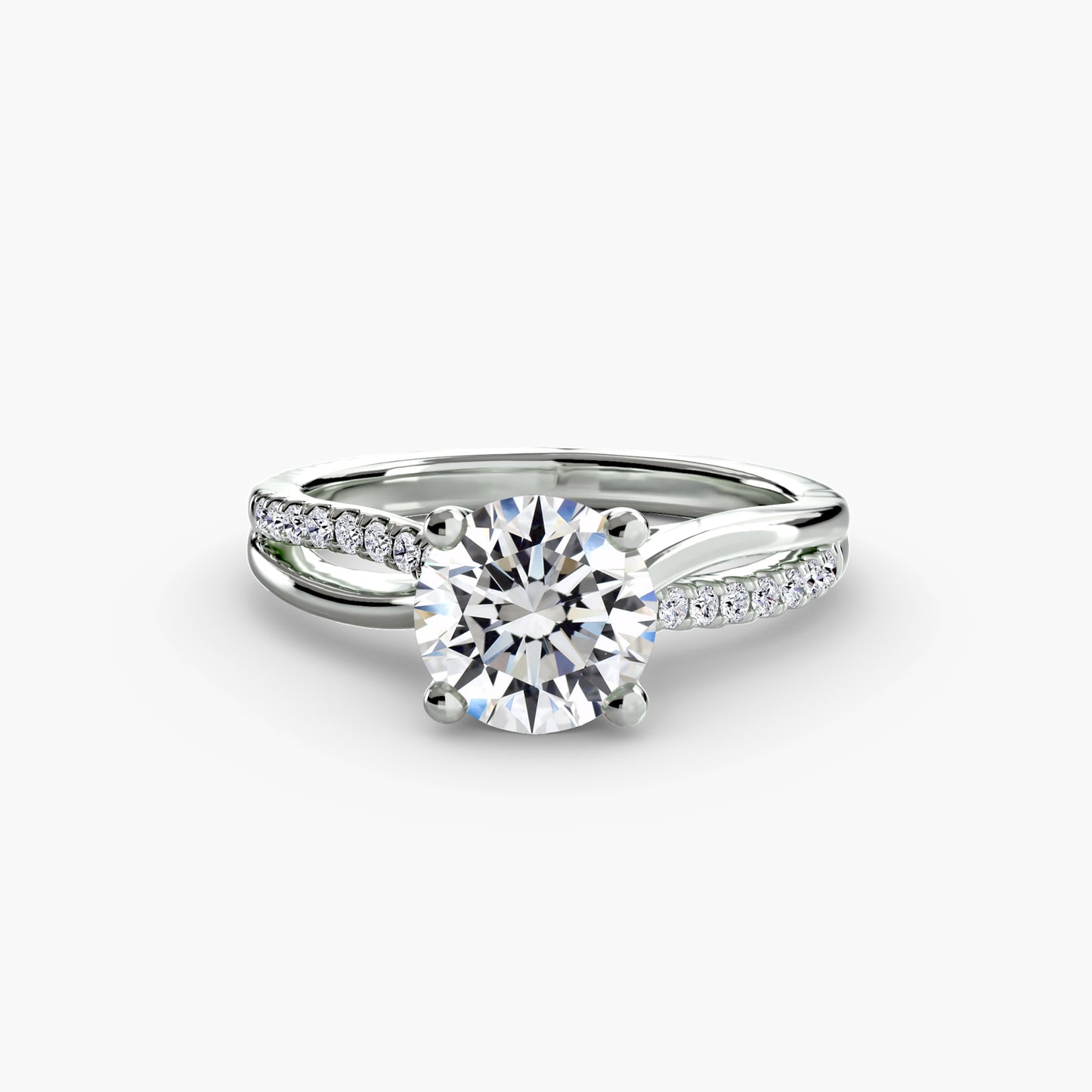 The Split Shank Pavé Solitaire