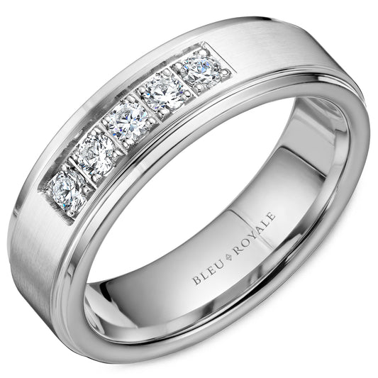 Bleu Royale 14K White Gold Men's Ring RYL-101WD75