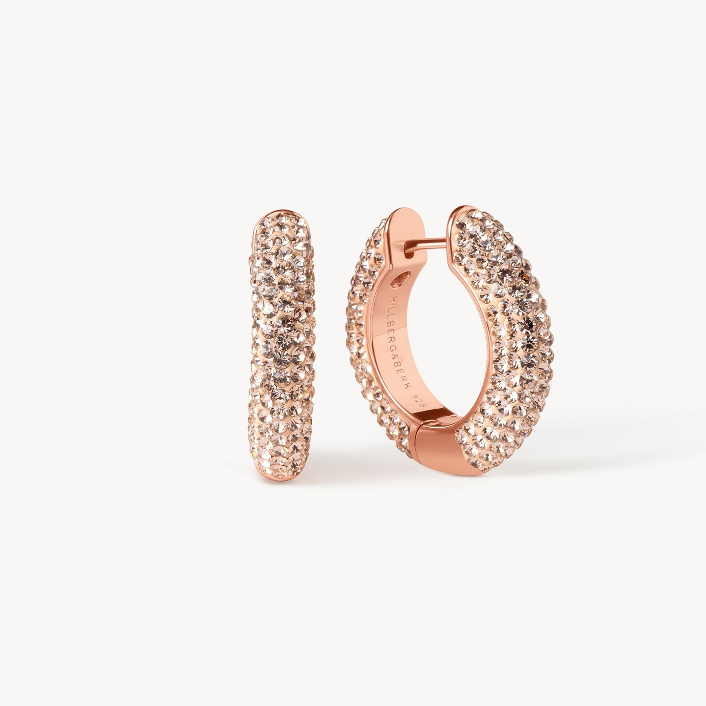 H&B Medium Sparkle Hoop Earrings