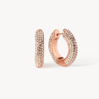H&B Medium Sparkle Hoop Earrings