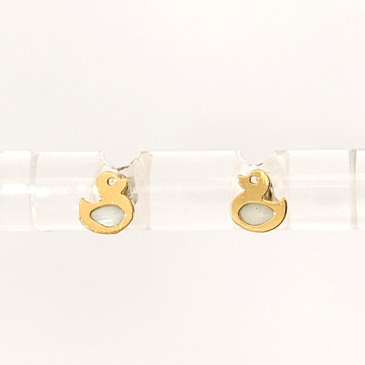 "Ducky" 18k Yellow Gold Studs
