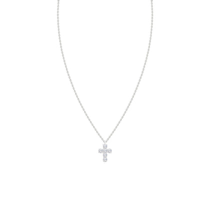 "Mary" 18K Gold and Diamond Cross Necklace