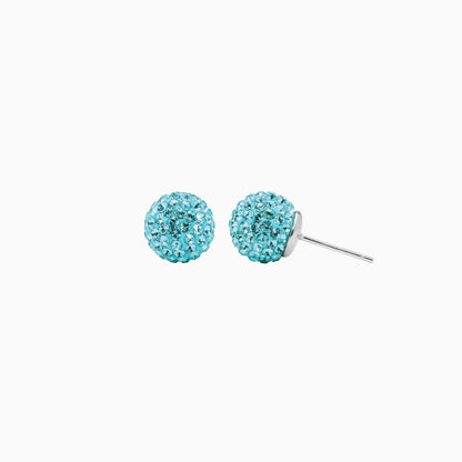 H&B Medium Birthstone Sparkle Ball™ Stud Earrings