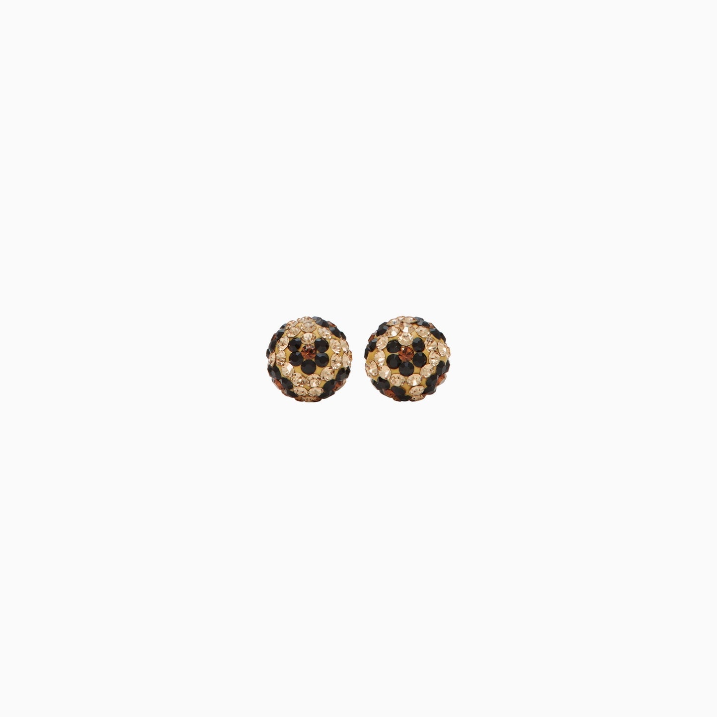 H&B 8mm Leopard Sparkle Ball™ Stud Earrings