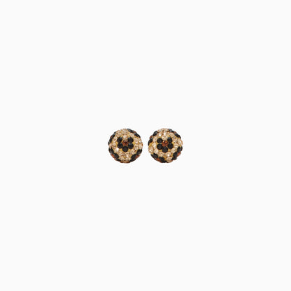 H&B 8mm Leopard Sparkle Ball™ Stud Earrings