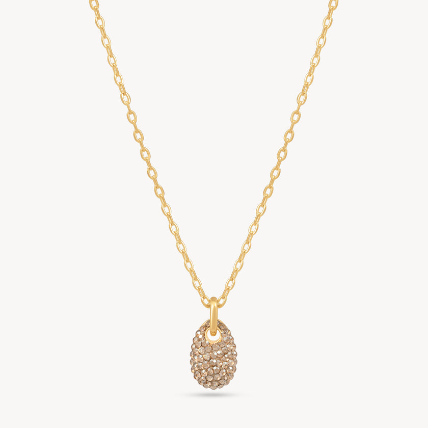 H&B SPARKLE PEBBLE CHARM NECKLACE