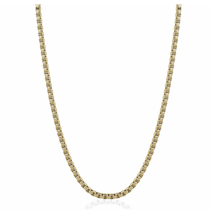 ITALGEM - Gold Stainless Steel 3.5mm Round Box Chain