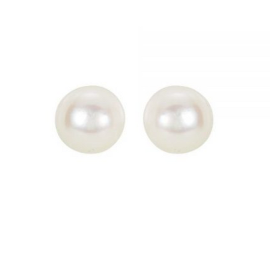 Akoya Pearl Earrings Set in 18K White Gold