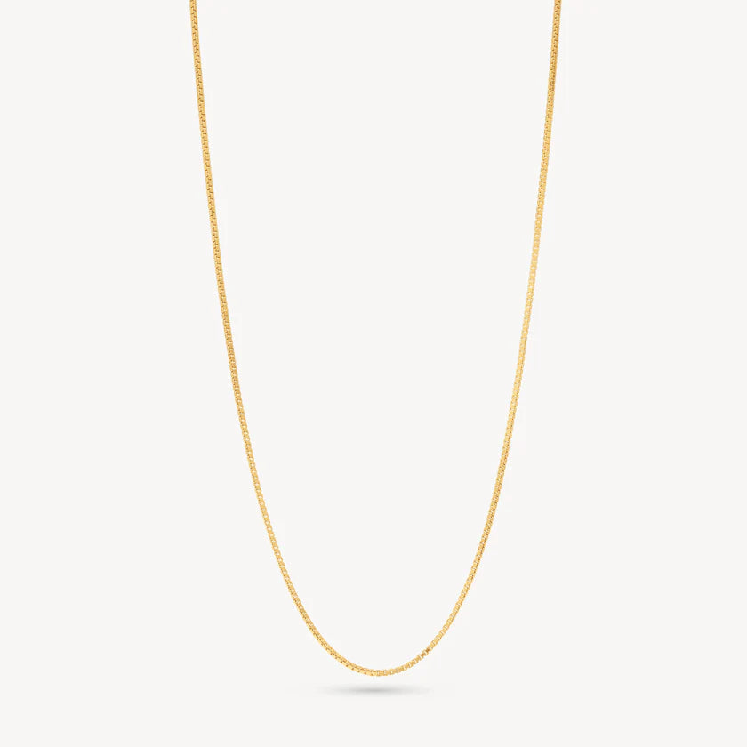 H&B Box Chain Slider Necklace - 14k Gold Vermeil