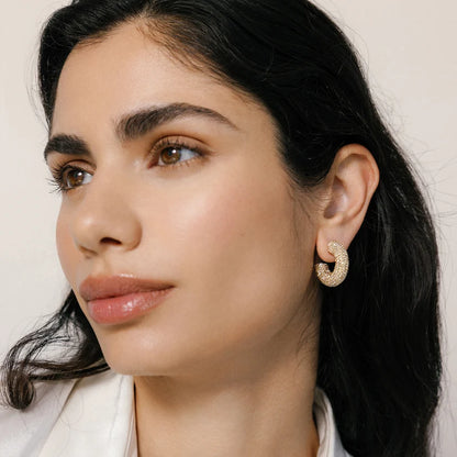 H&B Sparkle Chunky Hoops