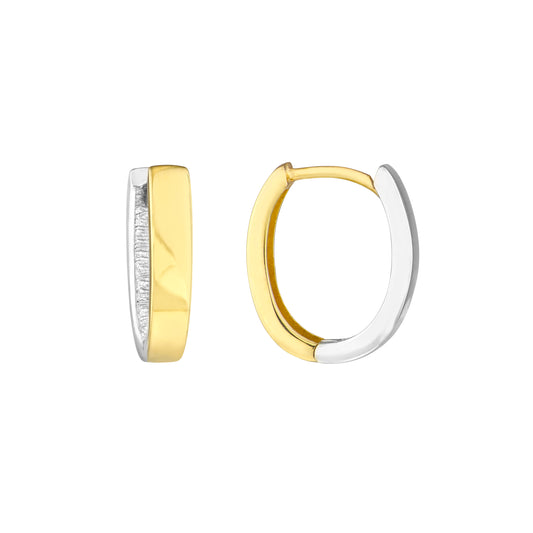 Roset Gold Label "Vicky" 2-tone Hoop Earrings