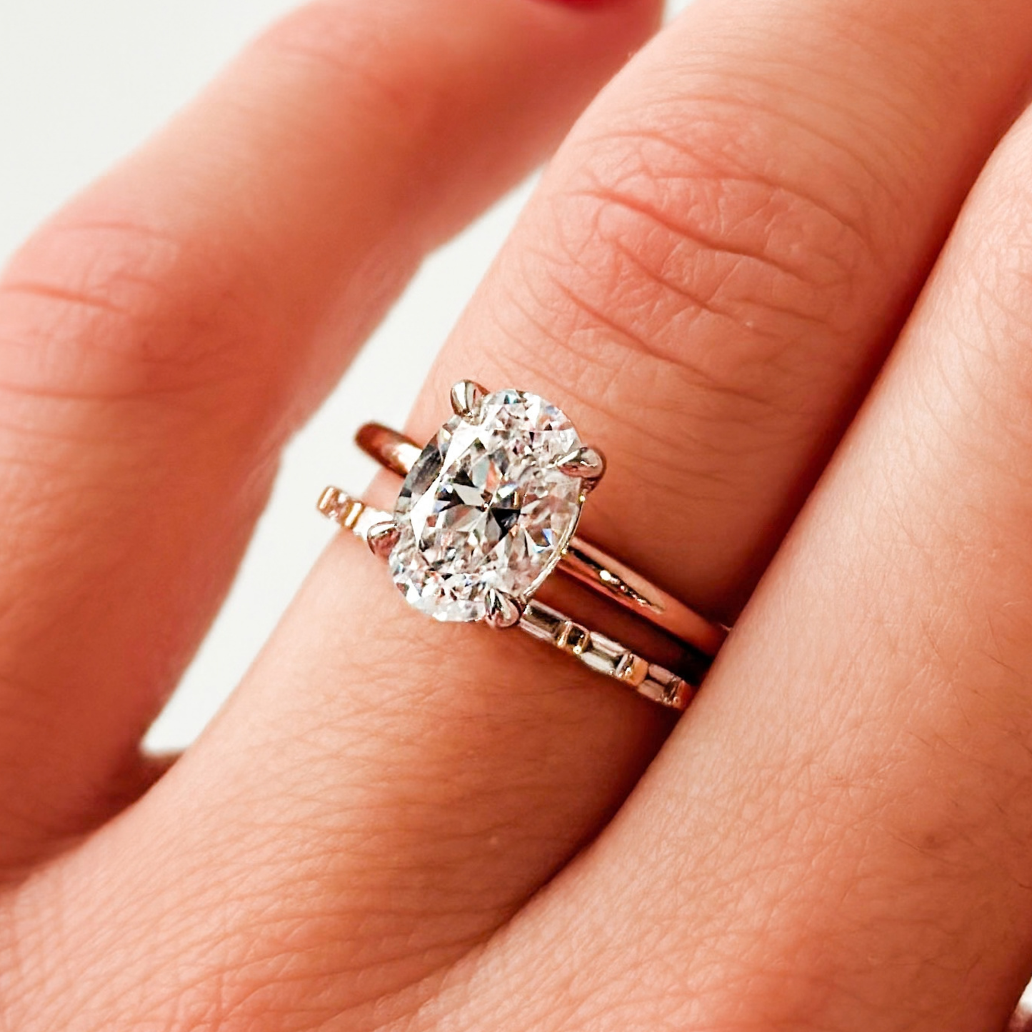 Luna Engagement Ring - 1.41ct Oval Lab-Grown Diamond in 14K Gold