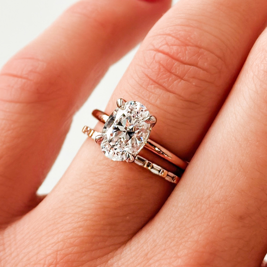 Luna Engagement Ring - 1.41ct Oval Lab-Grown Diamond in 14K Gold