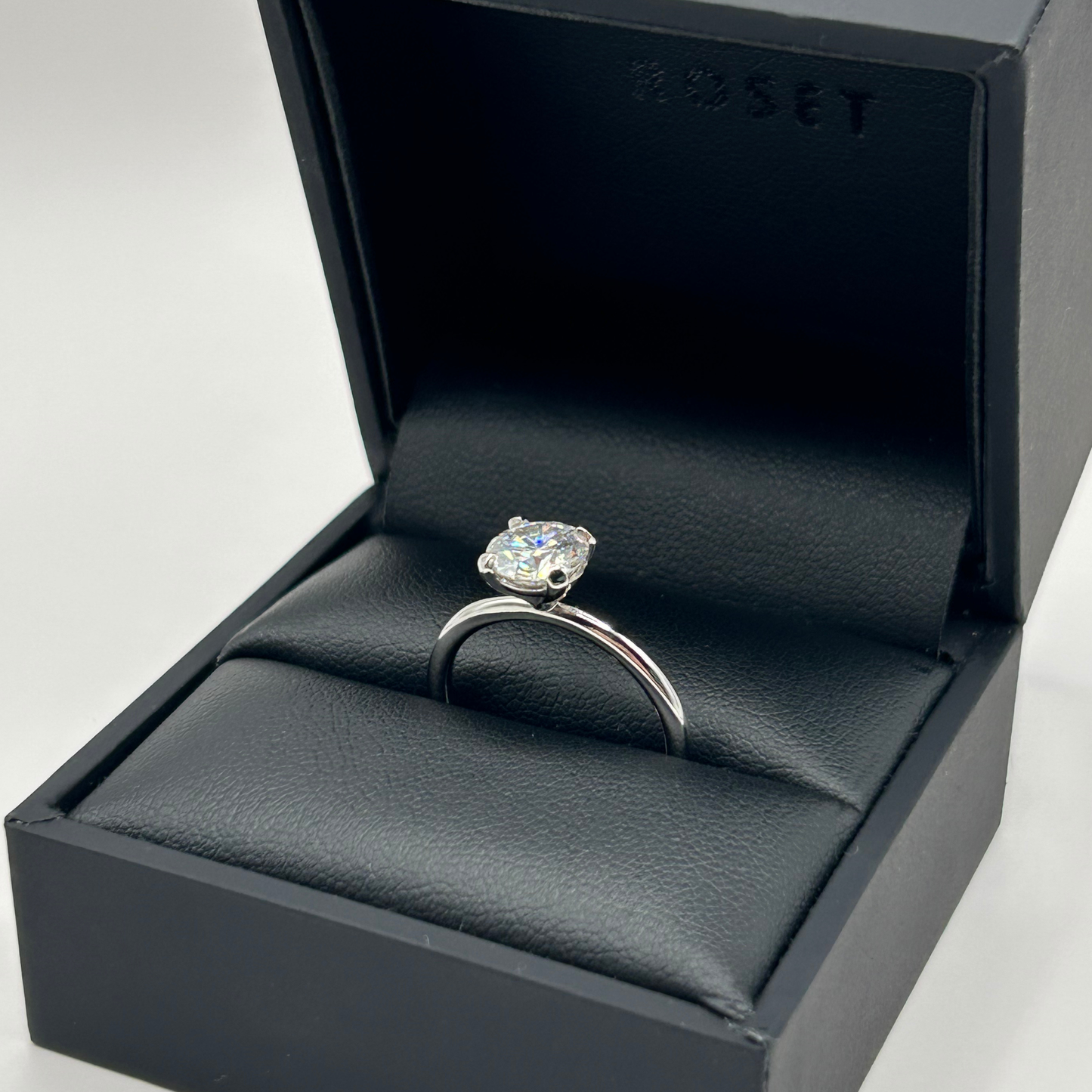 ROSET - Shiloh 7mm Moissanite Engagement Ring - 14K White Gold