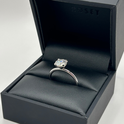 ROSET - Shiloh 7mm Moissanite Engagement Ring - 14K White Gold
