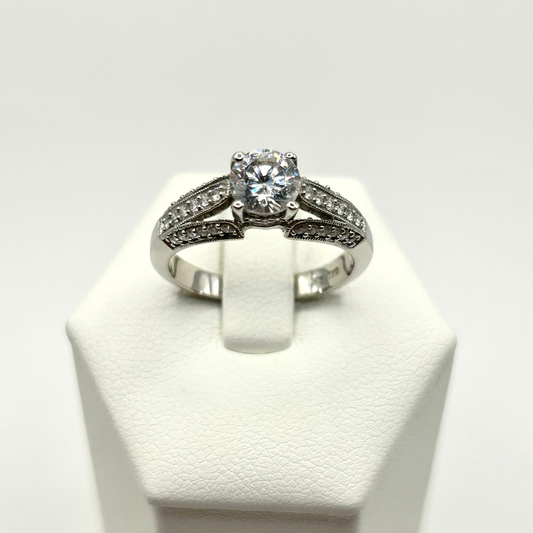 Roset 18K White Gold Engagement Ring 3216mt