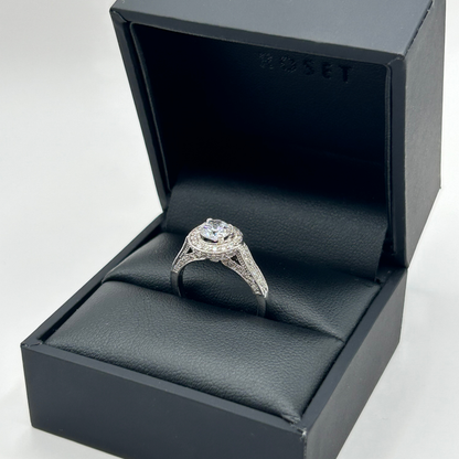 Roset 14K White Gold Engagement Ring BAND2m