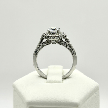 Roset 14K White Gold Engagement Ring BAND2m
