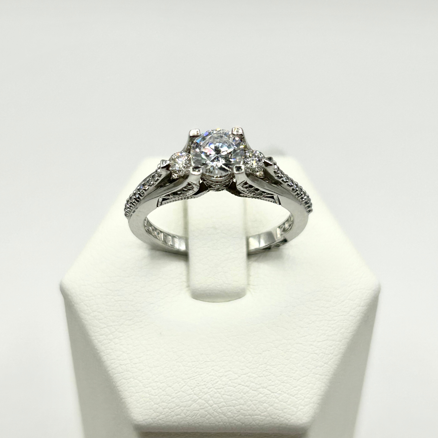 Tacori Platinum Three Stone Engagement Ring