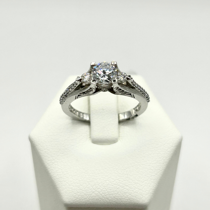 Tacori Platinum Three Stone Engagement Ring