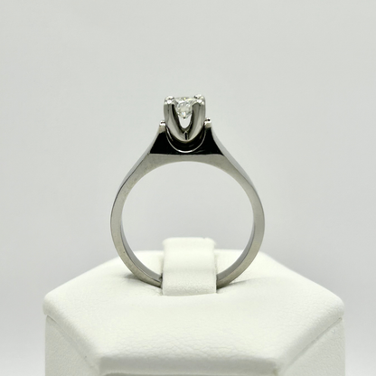 Roset Palladium Solitaire Engagement Ring