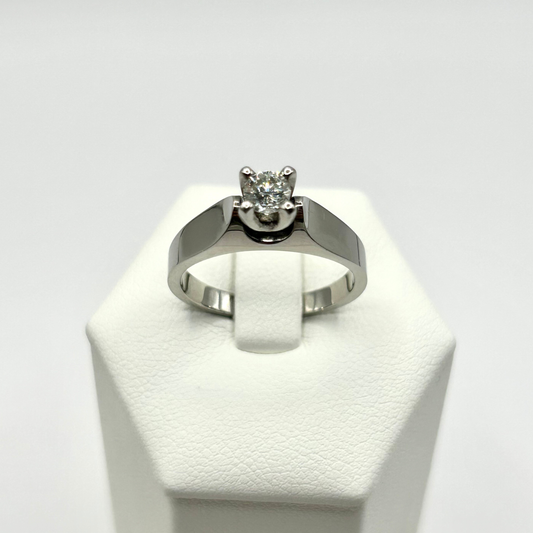 Roset Palladium Solitaire Engagement Ring