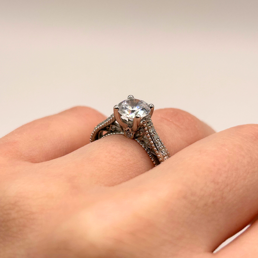 Verragio 18K White Gold Engagement Ring 5038R