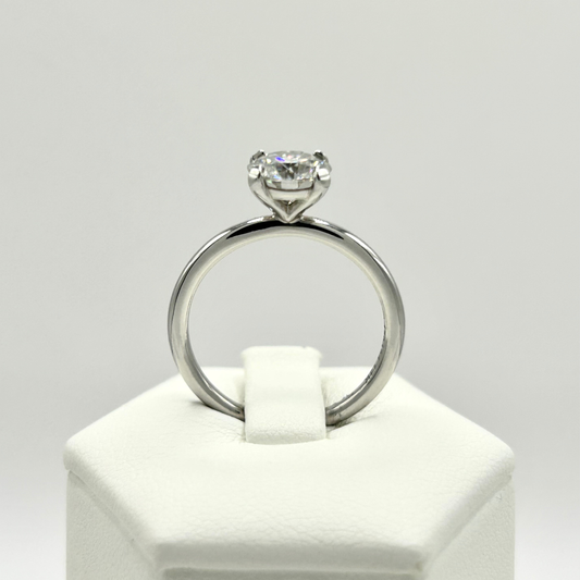 ROSET - Shiloh 7mm Moissanite Engagement Ring - 14K White Gold