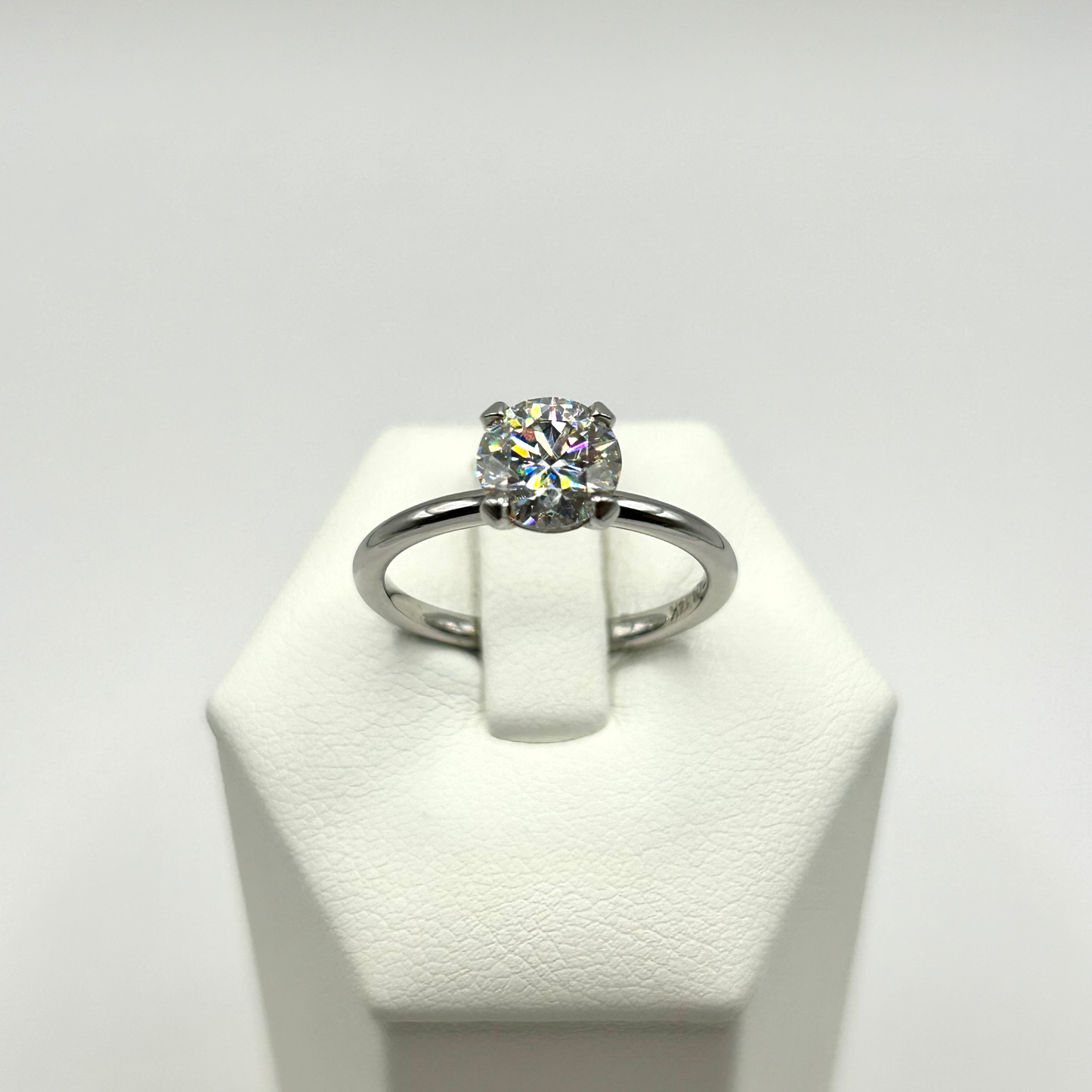 ROSET - Shiloh 7mm Moissanite Engagement Ring - 14K White Gold
