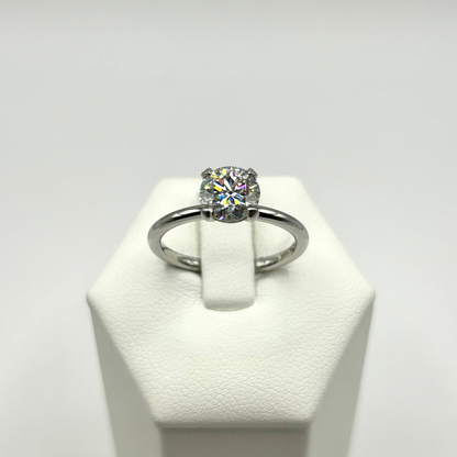 ROSET - Shiloh 7mm Moissanite Engagement Ring - 14K White Gold
