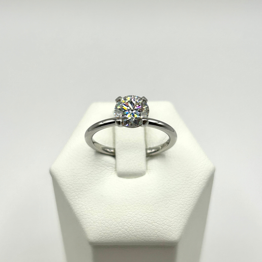 ROSET - Shiloh 7mm Moissanite Engagement Ring - 14K White Gold