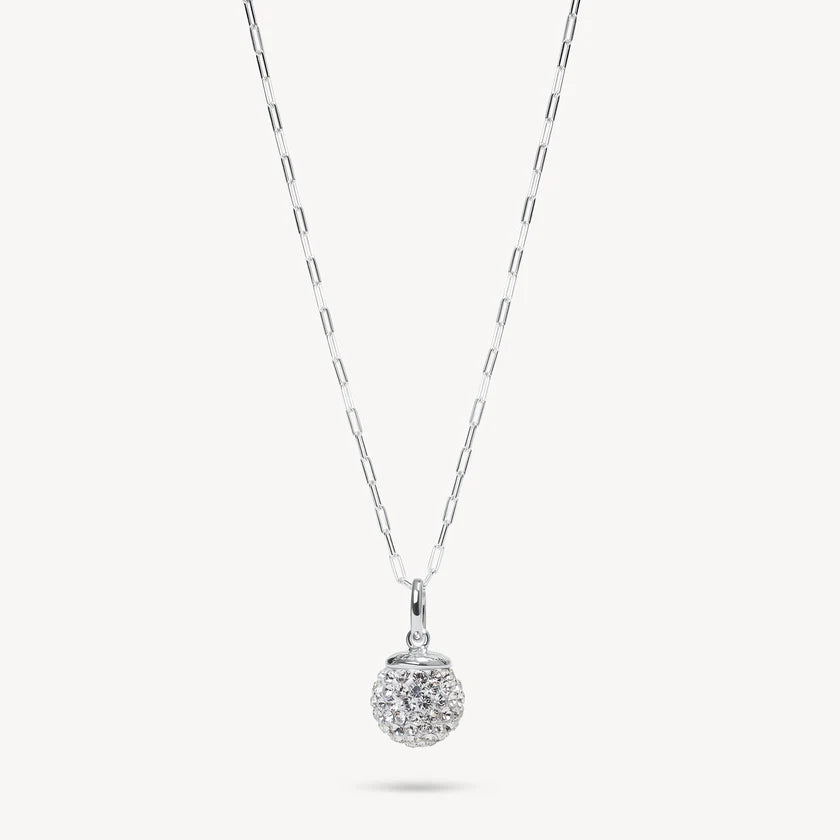 H&B Sparkle Ball Clip Chain Necklace