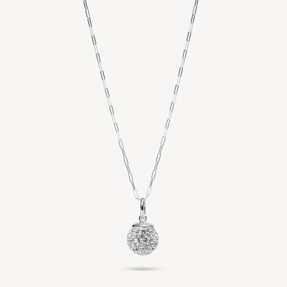 H&B Sparkle Ball Clip Chain Necklace