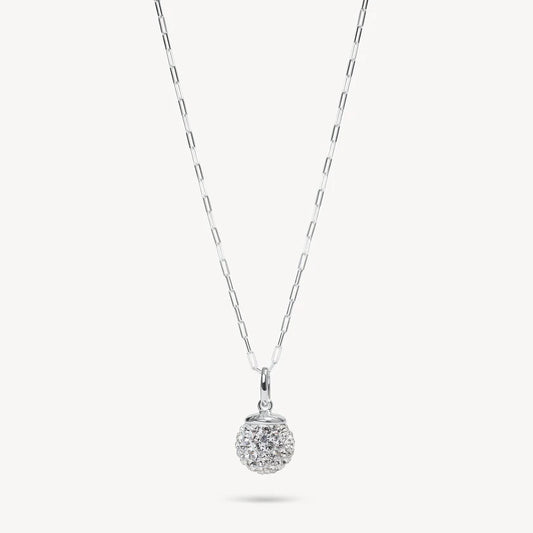 H&B Sparkle Ball Clip Chain Necklace