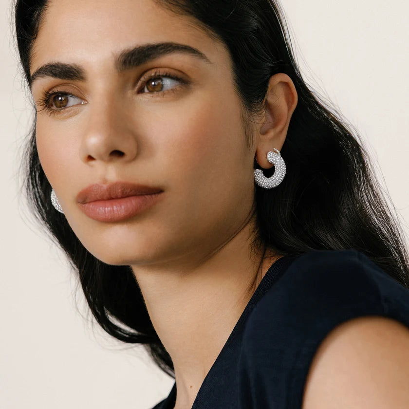 H&B Sparkle Chunky Hoops