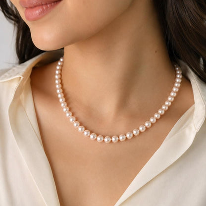 Pearl Necklace 14K 7mm