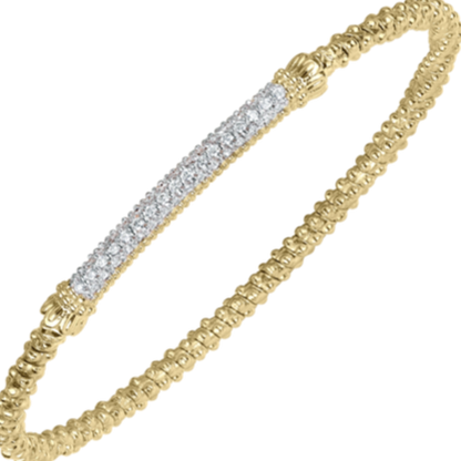 Vahan - 14K Yellow Gold Bracelet with Diamond Bar